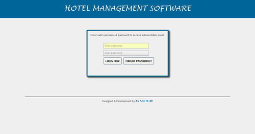 hotel management login